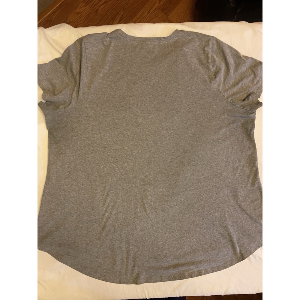 Lane Bryant Baseball Heart T-shirt‎ Gray Women's 26/28 Baseball Mom Mother's Day - Picture 4 of 6